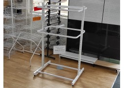 Вішало-стійка для одягу двостороння L0.9хH1,4 біла (збірка 2)